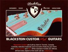 Tablet Screenshot of blackstienguitars.com